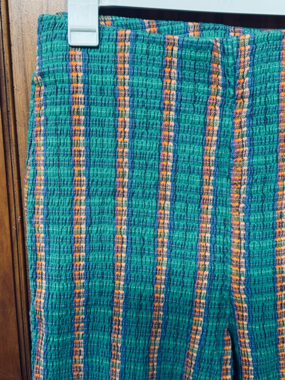NWT Free People Fine Line High Rise Slim Flare Pants Medium Green Stretchy Med - Picture 6 of 11